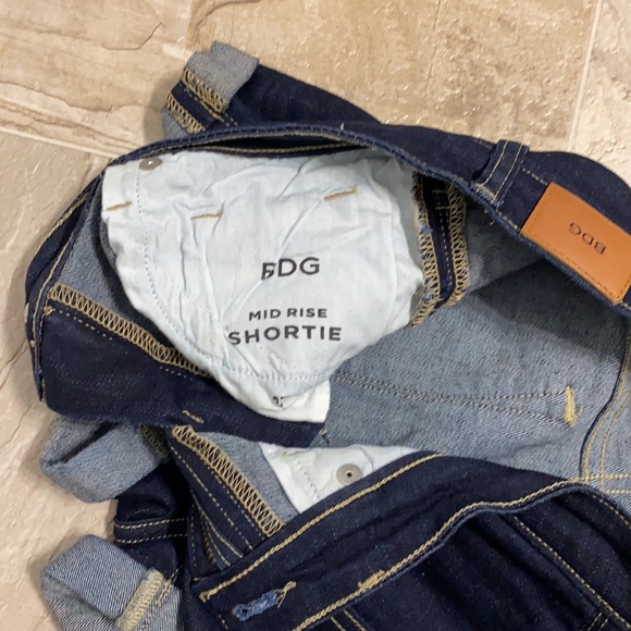 Dark Blue Denim Shortie Shorts - Picture 3 of 6